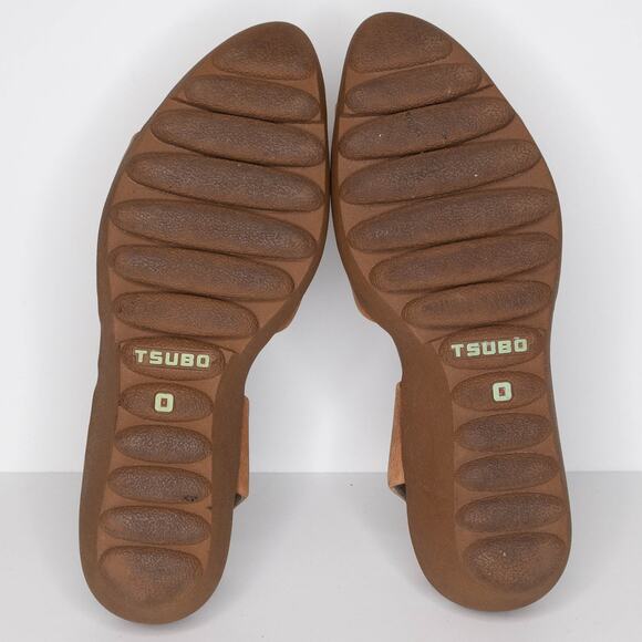 Tsubo Women's Oivit Open Toe Wedge Sandals Leather Tan Size 8.5 | AR - Picture 6 of 6